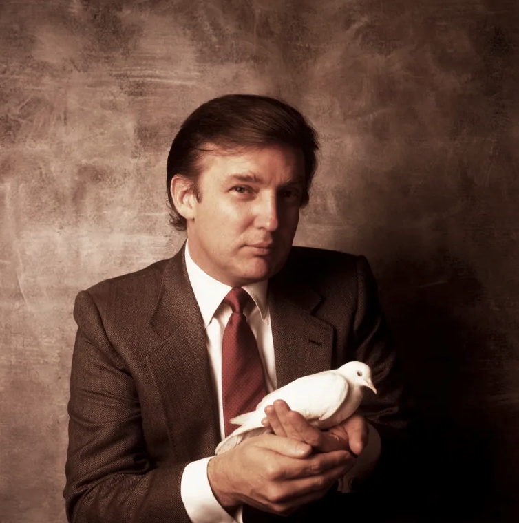 Donald Trump with dove_by WIlliam Coupon (1983)