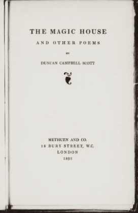 Duncan Campbell Scott book of poems