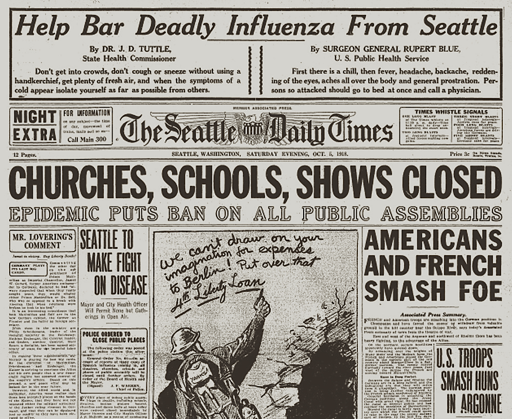 Seattle flu pandemic 1918, journal of wild culture, ©2020