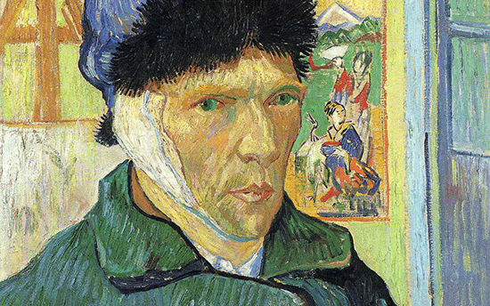 Van Gogh with bandaged ear