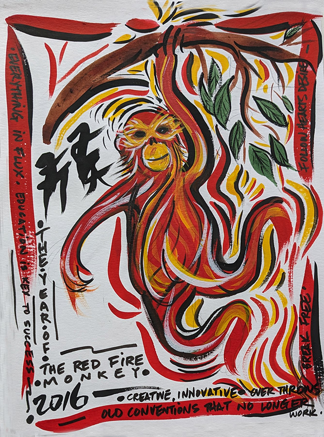 Year of the Red Fire Monkey, journal of wildculture