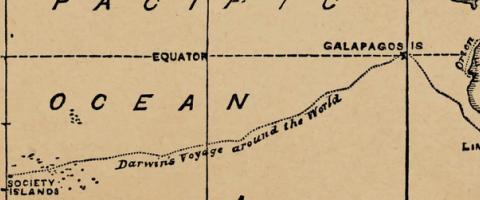 Darwin route to the Galapagos